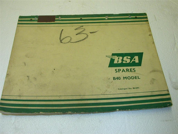 1964 BSA B40 SPARES PARTS CATALOGUE 00-5093 MANUAL used BOOK (man-F2)