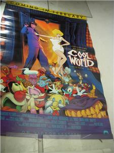 1992 COOL WORLD GABRIEL BYRNE BRAD PITT MOVIE POSTER 39X27 USED PO-183 COLLECTIBLE (f17)
