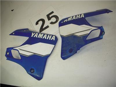 1996-99 YZ250 (4SS) YAMAHA LEFT RIGHT RADIATOR Side Cover Used WSC-225 (u1-2)