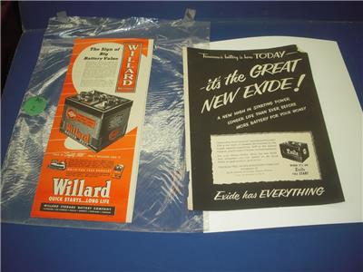 WILLARD EXCIDE BATTERY AUTOMOTIVE ADVERTISEMENT AD PRINT USED AD-2 COLLECTIBLE (f17)