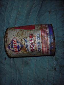SKELLY TAGOLENE HEAVY DUTY OIL VINTAGE EMPTY TIN QUART CAN USED COLLECTIBLE TIN (c58-oil2c)