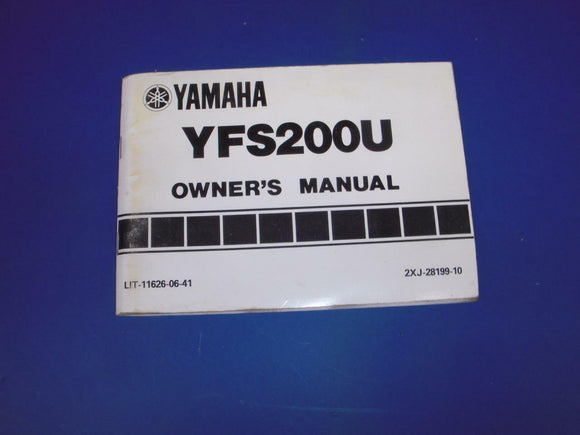 1988 YFS200U 200 BLASTER ATV YAMAHA OWNERS MANUAL 2XJ-28199-10 BOOK (blue-2)