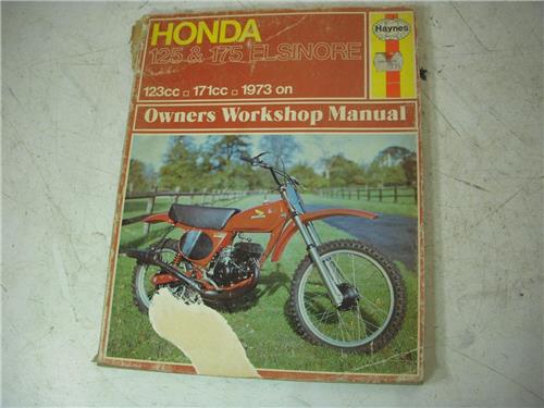 1973-76 CR125 MT125 MR175 ELSINORE HONDA Haynes Owner Workshop Manual 312 BOOK (man-g)