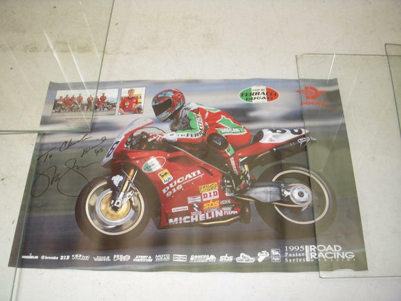 1995 TEAM FAST BY FERRACCI DUCATI MOTORCYCLE MIKE SMITH POSTER USED PO-342 COLLECTIBLE (f17)