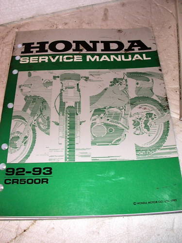 1992-93 Honda CR500 CR500R FACTORY Service Manual 61ML301 BOOK (man-g)