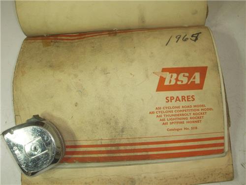 1965 BSA Spares C-15 B-40 A-65 Parts (qty4) catalog Binder used BOOK (man-F2)