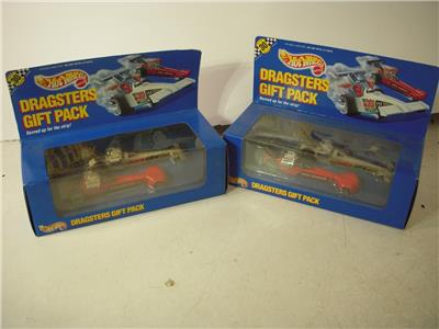 Vintage New Hot Wheels (2) Dragsters Gift Pack Jolly Rancher Castrol Oil #7449 COLLECTIBLE (J31)