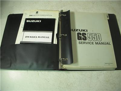 1984 GS550 GS550E ES SUZUKI SERVICE OWNERS MANUAL BINDER 99500-335010-03E BOOK (man-g)