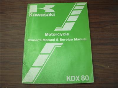 1983 KDX80-B3 KDX80 KAWASAKI OWNERS SERVICE MANUAL 99920-1217 BOOK (man-g)