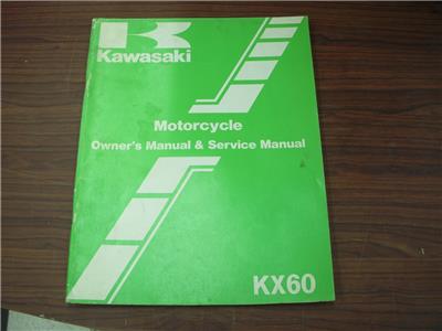 1984 KX60-A2 KX60 KAWASAKI OWNERS SERVICE MANUAL 99920-1250 BOOK (man-g)