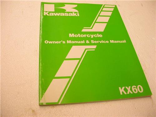 1986 KX60 B2 KAWASAKI FACTORY OWNERS SERVICE MANUAL 99920-1329 BOOK (man-g)