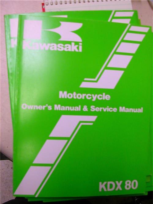 1987 KAWASAKI KDX80 KDX80C4 OWNERS SERVICE MANUAL 99920-1373 BOOK (man-g)