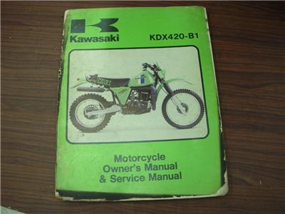 1981 KDX420-B1 KDX420 KAWASAKI OWNERS SERVICE MANUAL 99963-0039 BOOK (man-g)