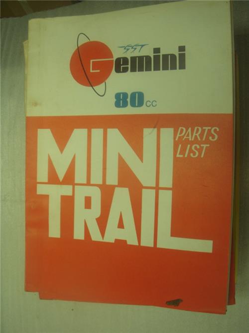 Gemini 80 SST Mini Trail Parts List FACTORY Manual BOOK (man-g)