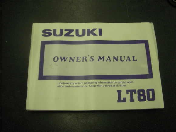 Suzuki 80 LT80 Owners Handbook Book Manuall USED COLLECTIBLE (red112)