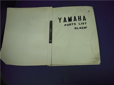 1974 SL433F SL-433 YAMAHA SNOWMOBILE PARTS MANUAL BOOK (man-g)