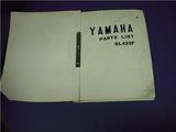 1974 SL433F SL-433 YAMAHA SNOWMOBILE PARTS MANUAL BOOK (man-g)