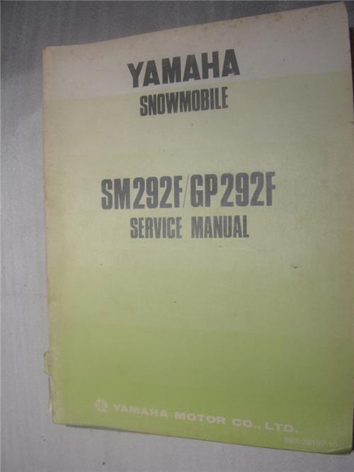 Yamaha Snowmobile SM292 GP292 SM292F GP292F Service OEM Manual BOOK (man-g)