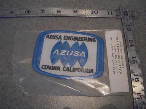 Azusa Engineering California Motorcycle Vest Jacket Vintage Patch 1970's New DKP-04 COLLECTIBLE (red112)