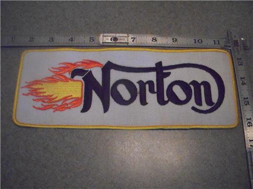 Norton Rectangular Motorcycle Vintage Patch 1970's New DKP-09 COLLECTIBLE (red112)