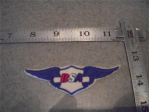 4 INCH BSA Wings Motorcycle Vest Jacket Vintage Patch 1970's New DKP-13 COLLECTIBLE (red112)