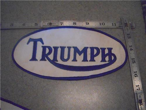 Triumph Oval Motorcycle Vintage Patch 1970's  3 1/2 inch New DKP-14 COLLECTIBLE (red112)
