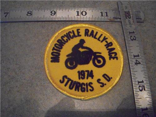 Sturgis South Dakota Rally Motorcycle Vintage JACKET Patch 2 3/4 inch 1974 New DKP-15 COLLECTIBLE (red112)