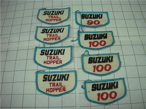 (8) SUZUKI TRAIL HOPPER 90 100 VINTAGE MOTORCYCLE jacket jeans coat PATCH New DKP-32 COLLECTIBLE (red112)