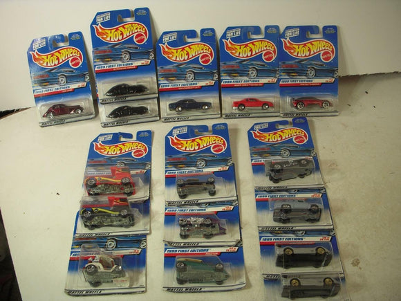 Vintage New Hot Wheels 1999 1st Editions Lot of 15 Cars HW-10 COLLECTIBLE (J31)