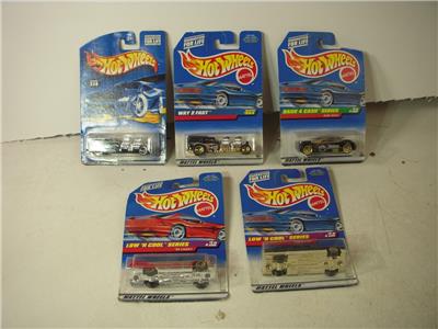 Vintage New Hot Wheels Dash 4 Cash Low & Cool Way 2 Fast Lot of 5 Cars HW-2 COLLECTIBLE (J31)