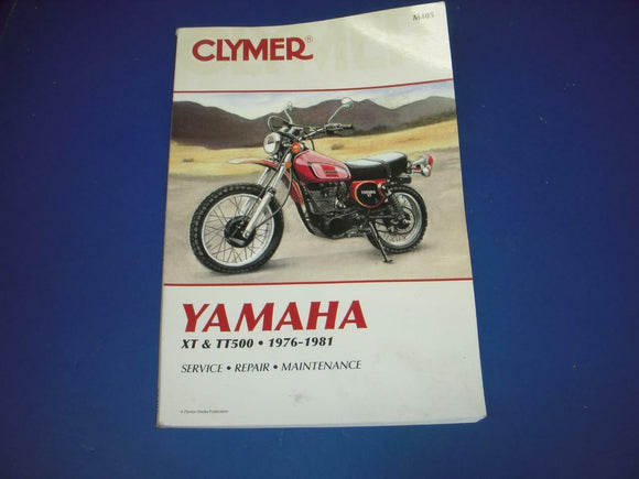 1976-81 XT500 TT500 500 YAMAHA SERVICE MANUAL CLYMER M405 BOOK (man-g)