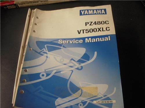 1998 Yamaha PZ480c VT500 xlc Snowmobile Service Book Manual COLLECTIBLE (red112)