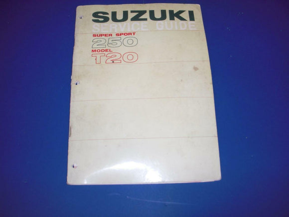1972 T20 250 SUZUKI SHOP SERVICE MANUAL GUIDE BOOK (man-g)