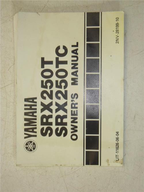 Yamaha SRX250 SRX 250 T TC Owners Manual 2NV-28199-10 121421-08 (man-d)