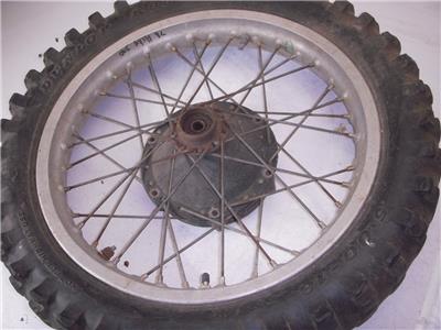 1978 Husky 390 5.00x18 Spoked Rim REAR Wheel used RIM-01 (wall)