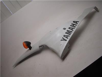 2008 YZF-R6 R6 YAMAHA COWL PANEL WHITE WITH SIGNAL USED 13S-28385 ysb-34 (B-CHECK)