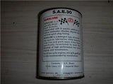MORALUBE SAE 30 2 CYCLE INJECTED OIL QUART VINTAGE FULL TIN CAN NEW COLLECTIBLE (c58-oil10D)