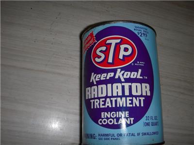 STP KEEP KOOL RADIATOR TREATMENT COOLANT QUART VINTAGE FULL TIN CAN NEW COLLECTIBLE (c58-oil10E)