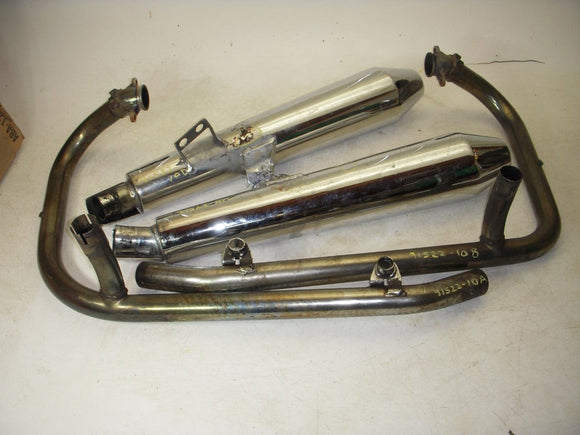 2008-11 TRIUMPH THRUXTON 900 EXHAUST MUFFLER HEAD PIPES USED 91522-10 (C3-4) (Copy)