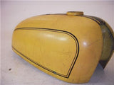 BSA A65 Hornet AM Fuel Gas Tank Yellow with Valves FIBERGLASS used 11023-04 DONN-C