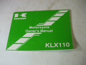 2003 KLX110 KLX110A2 KAWASAKI OWNERS MANUAL 99987-1128 BOOK (blue-5)