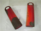 1972-73 CB350 350 Honda Pair Red Lower Fork Covers Used WEAR-11 V2