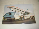 1975 Bonneville Boss Transporter and LSR Rocket Car TONY FOX POSTER USED PO-122 COLLECTIBLE (f17)