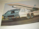 1975 Bonneville Boss Transporter and LSR Rocket Car TONY FOX POSTER USED PO-122 COLLECTIBLE (f17)