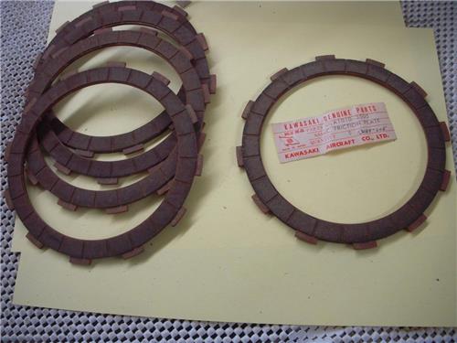 13088-008 NOS KAWASAKI 1966-71 A1 A7 250 350 Clutch Friction Plates (5) (red 128)