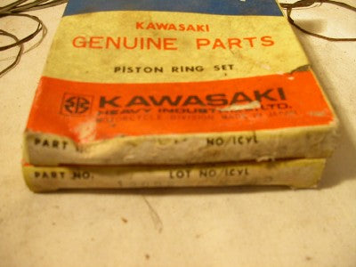 13008-024 NOS Kawasaki 1972-75 F5 F9 Bighorn Piston Rings (2) (RED116)