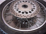 1999-2004 Yamaha XVS1100 Custom Front Spoke Rim with Disc used 120418-14 (F22)