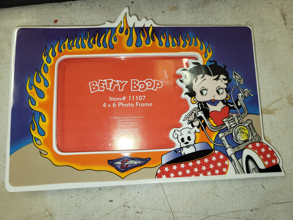 2000 BETTY BOOP LIV 2 RYD CERAMIC PHOTO 4X6 FRAME NEW Collectible (92524-16 ts-WIRE-A3)