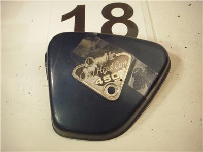 1973 CB450 450 HONDA Used Side Cover Body Cover LEFT w/ emblem WSC-18 (Q4)