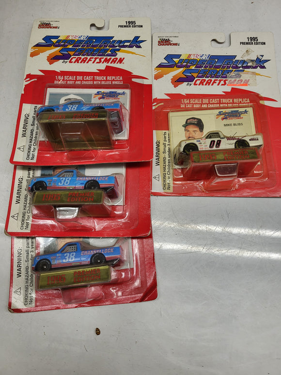 4- SUPER TRUCK #38 SAMMY SWINDEL #08 MIKE BLISS RACING CHAMPIONS NEW TOY COLLECTIBLE (I-TOP 112624-18)